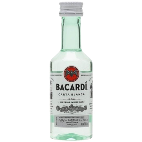 BACARDÍ CARTA BLANCA SUPERIOR WHITE RUM 40% 60X50ML