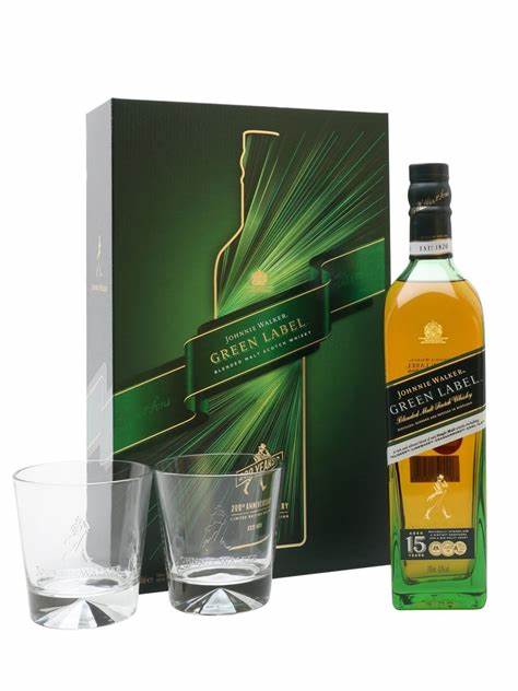JW Green Label Aged 15 years Blended Malt Scotch Whisky 43% 750ml 06x1 GB F22