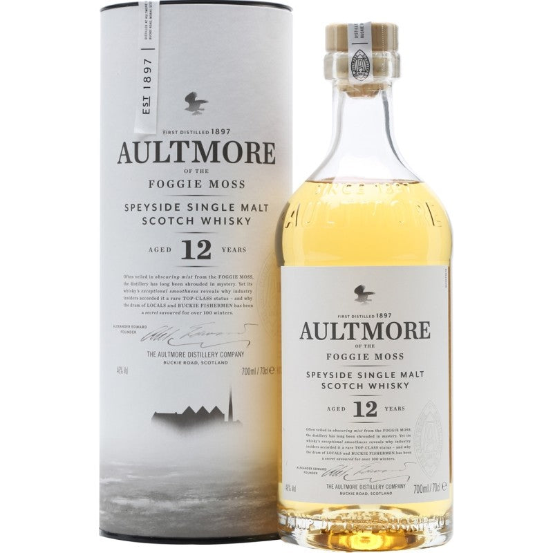 AULTMORE 12 YEARS OLD SINGLE MALT SCOTCH WHISKY 46% 6X700ML