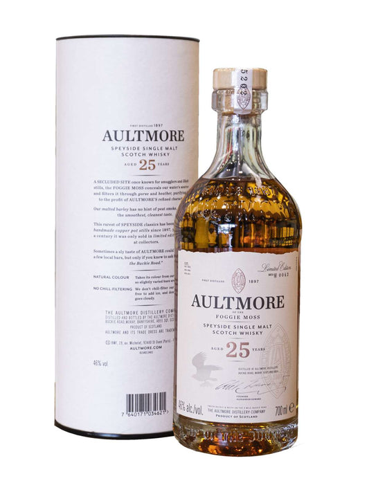 AULTMORE 25 YEARS OLD SINGLE MALT SCOTCH WHISKY 46% 6X700ML