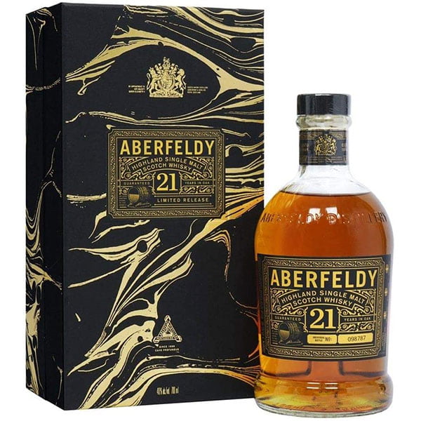 ABERFELDY 21 YEARS OLD SINGLE MALT SCOTCH WHISKY 40% 4X750ML