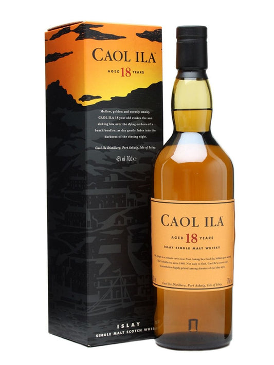 Caol Ila Aged 18 Years Islay Single Malt Scotch Whisky 43%