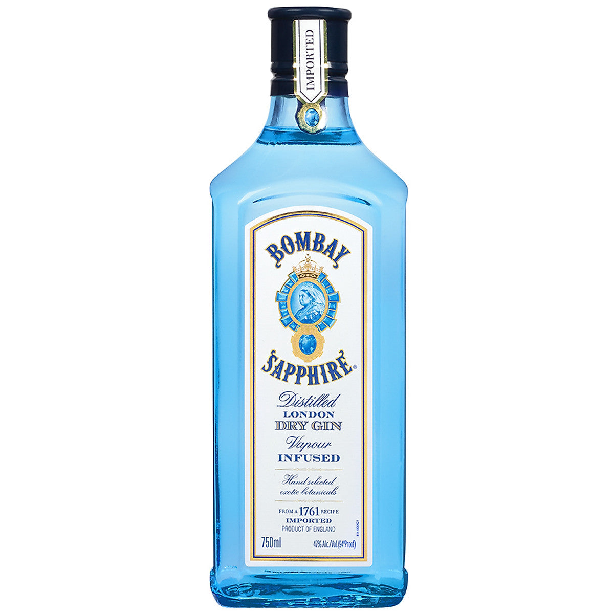 BOMBAY SAPPHIRE LONDON DRY GIN 47% 12X750ML