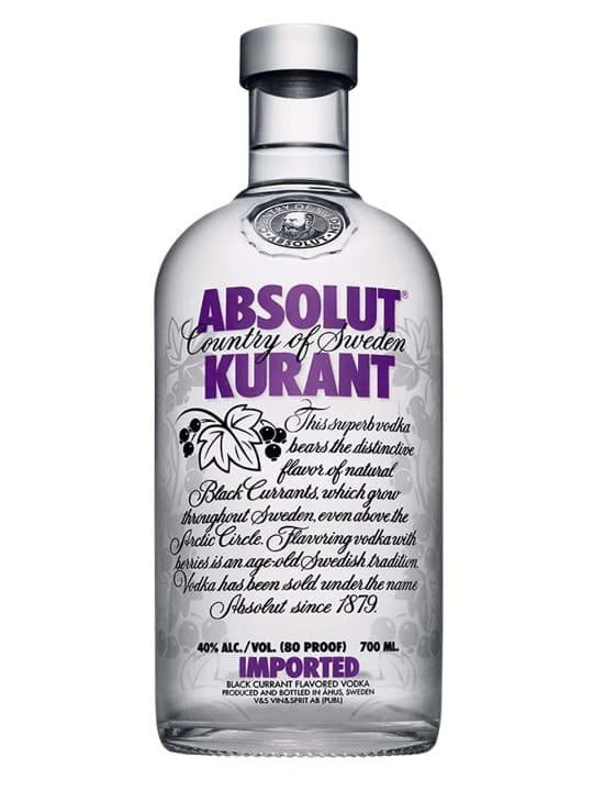 ABSOLUT KURANT VODKA 12X70CL