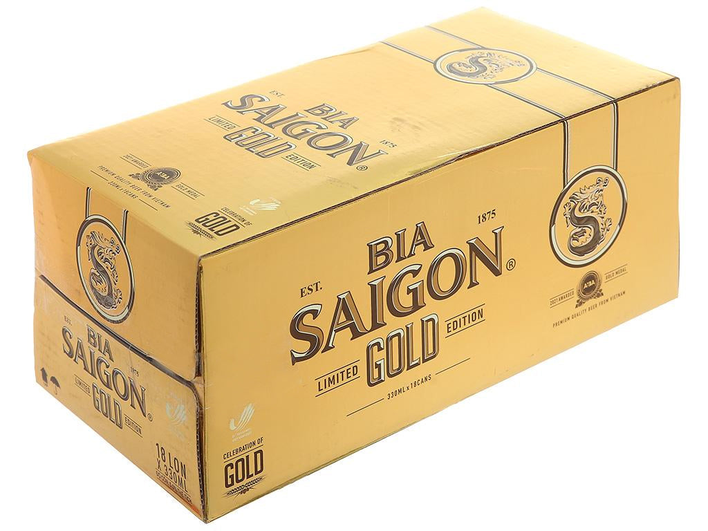 Thùng Bia Saigon Gold 18 lon